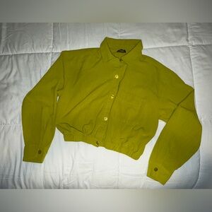 Lulumari Olive Green Button-Up Blouse